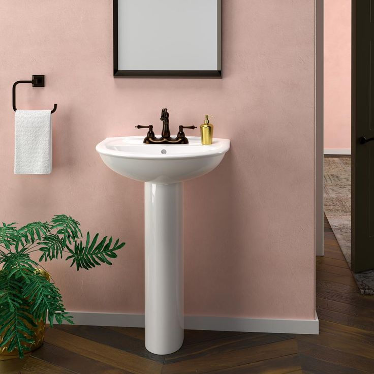 Barclay Products Karla 505 Pedestal Combo Bathroom Sink in White