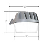 Gray Outdoor Integrated LED Area Dusk to Dawn Security Light with Built-in Photocell at 3300 Lumens, 5000K Daylight