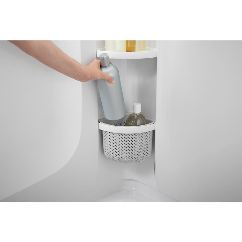 60 in. x 34 in. Single-Threshold Shower Base with Center Drain in White - Super Arbor