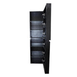 Mannheim 15.6 in. W x 15 in. D x 61.6 in. H Wall Mounted Linen Cabinet in Black - Super Arbor