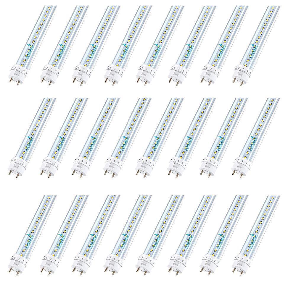 18-Watt 4 ft. Linear T8 Rotatable Clear 5000K LED Tube Light Bulb (24-Pack) - Super Arbor