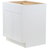 Cambridge Shaker Assembled 30x34.5x24.5 in. Plywood Base Cabinet w/ 1 Soft Close Drawer & 2 Soft Close Doors in White - Super Arbor