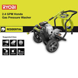 RYOBI 3,300 PSI 2.4 GPM Honda Gas Pressure Washer