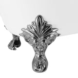 Clawfoot Bathtub - 69 in. Glossy White Acrylic Bathtub - Modern Flat Bottom Stand Alone Tub - Luxurious SPA Tub - Super Arbor