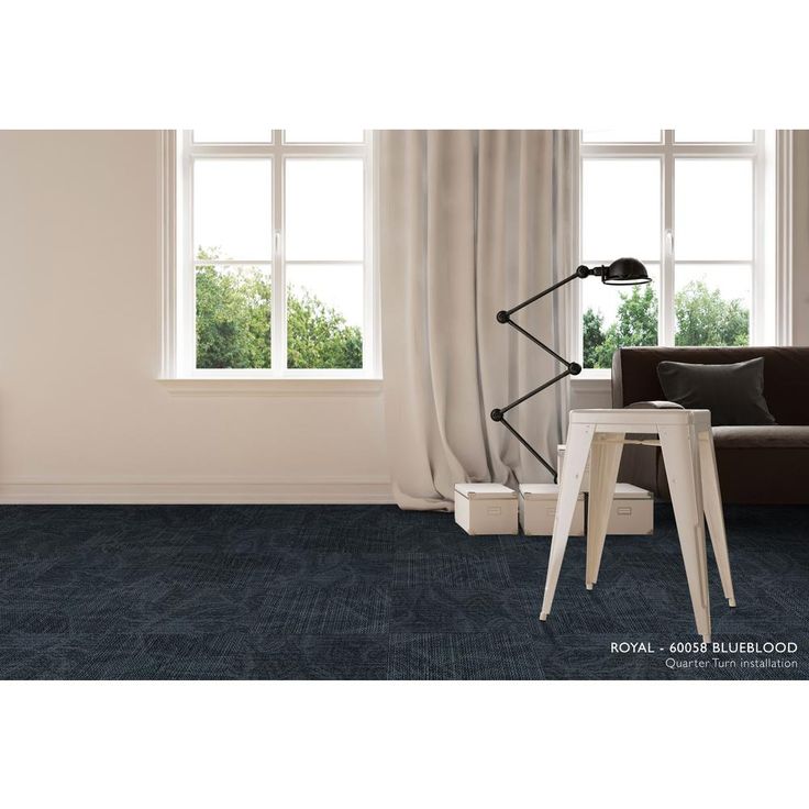 Royal Blue blood 19.68 in. x 12 in. Carpet Tiles (8 Tiles/Case)