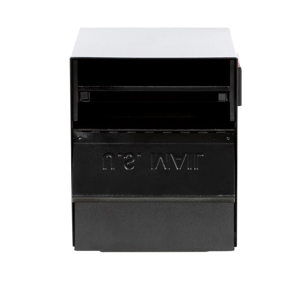Locking Post Mount Mailbox with High Security Reinforced Patented Locking System, Black - Super Arbor