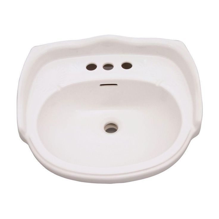 Pegasus Victoria 26 in. Pedestal Combo Bathroom Sink for 4 in. Centerset in White