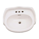 Pegasus Victoria 26 in. Pedestal Combo Bathroom Sink for 4 in. Centerset in White