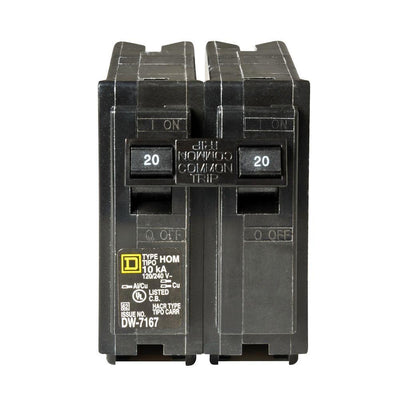 Homeline 20 Amp 2-Pole Circuit Breaker - Super Arbor