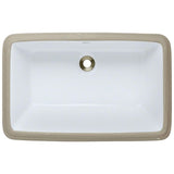 MR Direct Undermount Porcelain Bathroom Sink in White