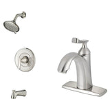 Chatfield Single-Handle 3-Spray Tub and Shower Faucet and Single Hole Bathroom Faucet Set in Legacy Bronze - Super Arbor