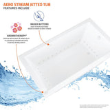 Beryl 5 ft. Acrylic Corner Drop-in Air Bathtub in White - Super Arbor