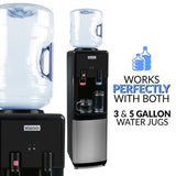 Hot and Cold Top Loading Water Dispenser in Black