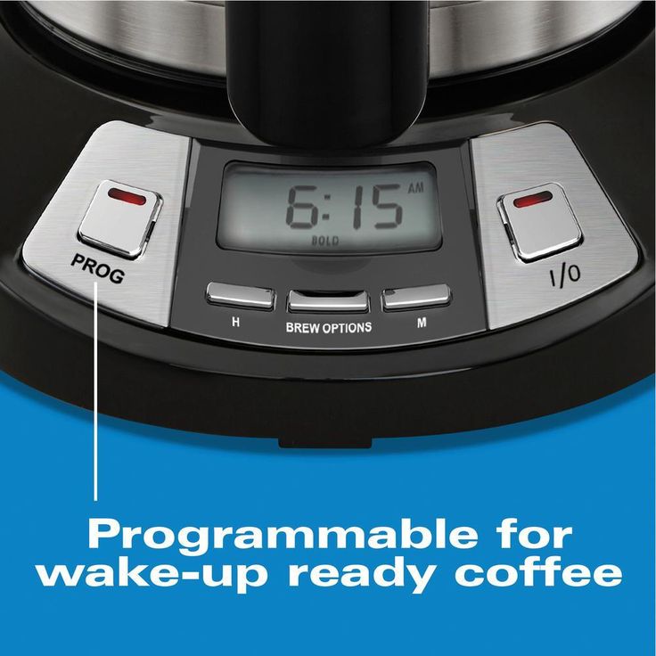 8-Cup Black Programmable Coffee Maker with Thermal Carafe