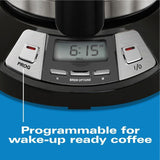 8-Cup Black Programmable Coffee Maker with Thermal Carafe