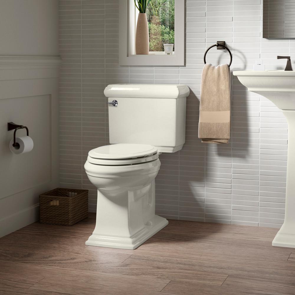 Memoirs Classic 2-Piece 1.28 GPF Single Flush Elongated Toilet with AquaPiston Flush Technology in Biscuit - Super Arbor
