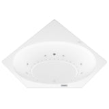 Mali 5 ft. Acrylic Corner Drop-in Air and Whirlpool Bathtub in White - Super Arbor