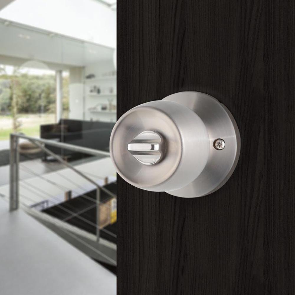 Malaga Satin Stainless Steel Privacy Door Knob Lockset - Super Arbor