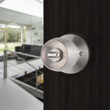 Malaga Satin Stainless Steel Privacy Door Knob Lockset - Super Arbor