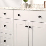 Large Football 1-3/8 in. matte black Classic Oval Cabinet Knob (25-Pack)