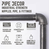 1/2 in. x 12.5 in. L Black Pipe Barn Door Handle Kit