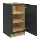 Home Decorators Collection Grayson 18 in. W x 24 in. D x 34.5 in. H Assembled Plywood Full Height Door Base Kitchen Cabinet in Deep Onyx RH