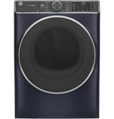 GE 7.8-cu ft Reversible Side-Swing Door Stackable Steam Cycle Gas Dryer, Sapphire Blue, ENERGY STAR