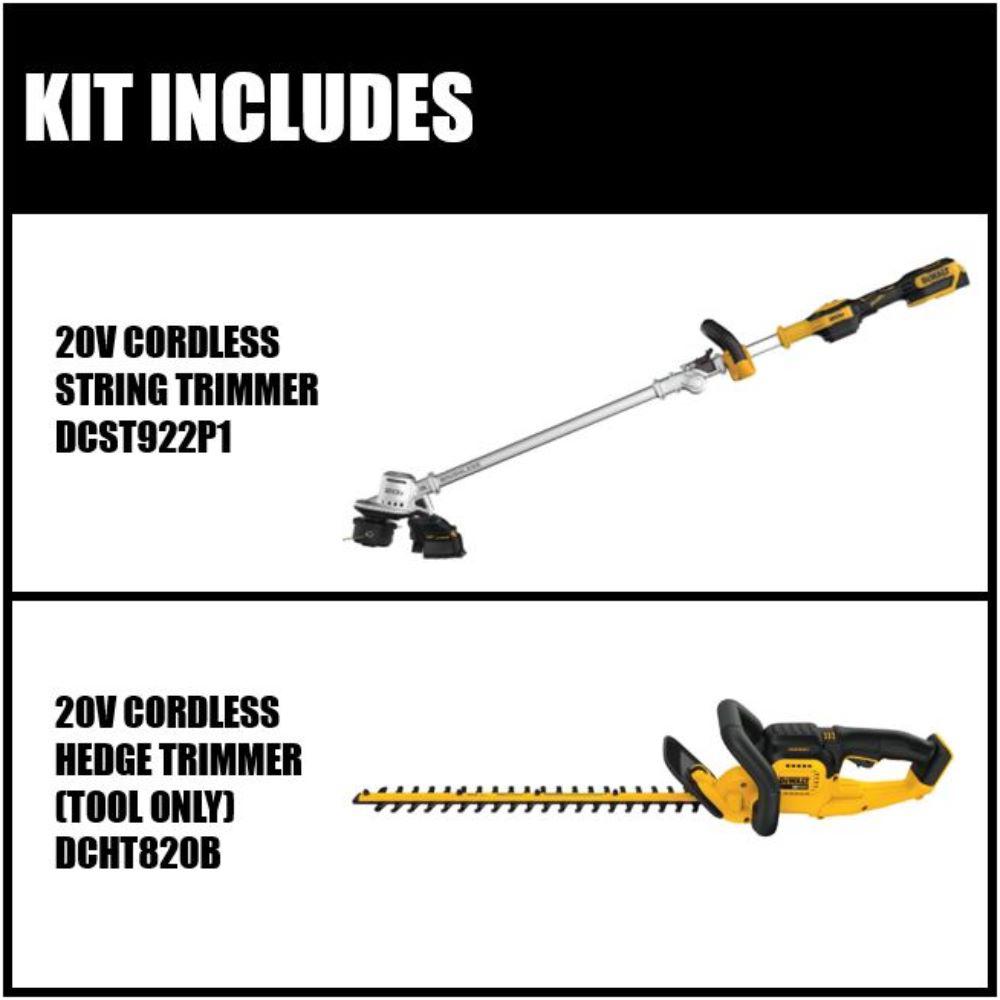 DEWALT 20V MAX Brushless Cordless String Trimmer with Bonus 22 in. 20V MAX Hedge Trimmer (Tool Only) - Super Arbor