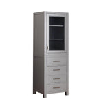 Modero 24 in. W x 71 in. H x 20 in. D Bathroom Linen Storage Tower Cabinet in Chilled Gray - Super Arbor