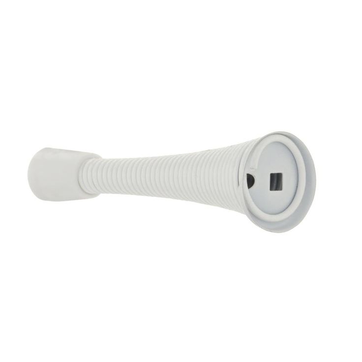 3 in. White Broad Base Spring Door Stop (5-Pack)