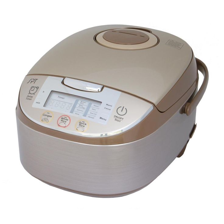 8-Cup Beige Rice Cooker with Steam Basket and Built-In Timer