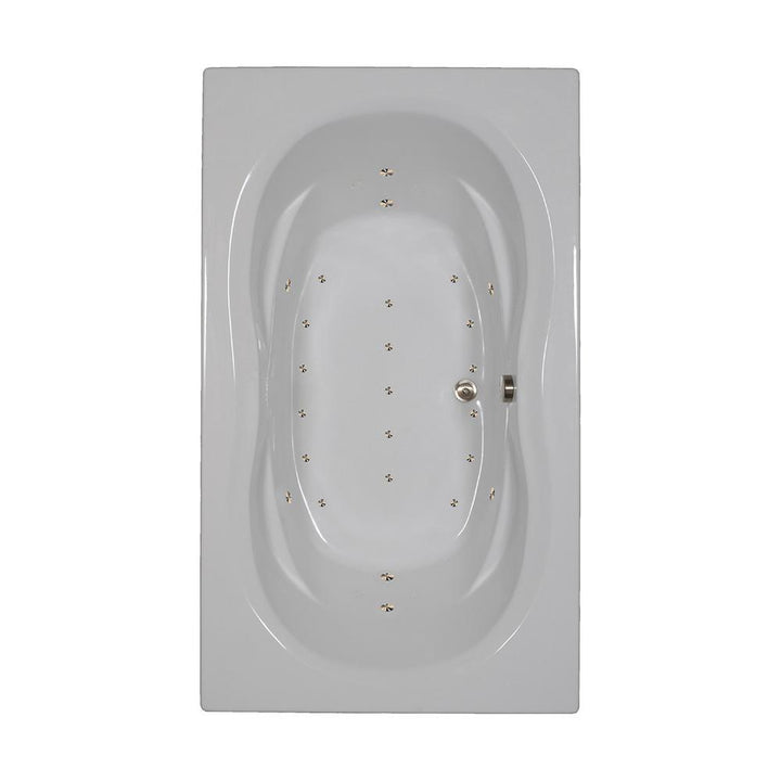 72 in. Acrylic Rectangular Drop-in Air Bathtub in White - Super Arbor