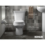 Wellworth 14 in. Rough-In 2-Piece 1.28 GPF Single Flush Round Toilet in White - Super Arbor
