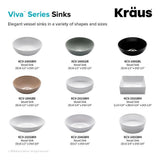 Viva 16-1/2 in. Round Porcelain Ceramic Vessel Sink in White - Super Arbor