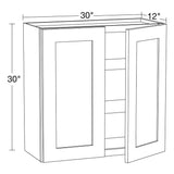 Home Decorators Collection Newport 30 in. W x 12 in. D x 30 in. H Assembled Plywood Wall Kitchen Cabinet in Pacific White with Soft Close