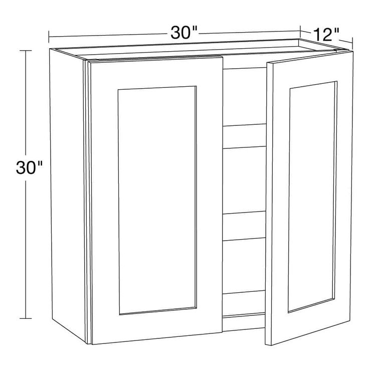 Home Decorators Collection Newport 30 in. W x 12 in. D x 30 in. H Assembled Plywood Wall Kitchen Cabinet in Deep Onyx with Soft Close