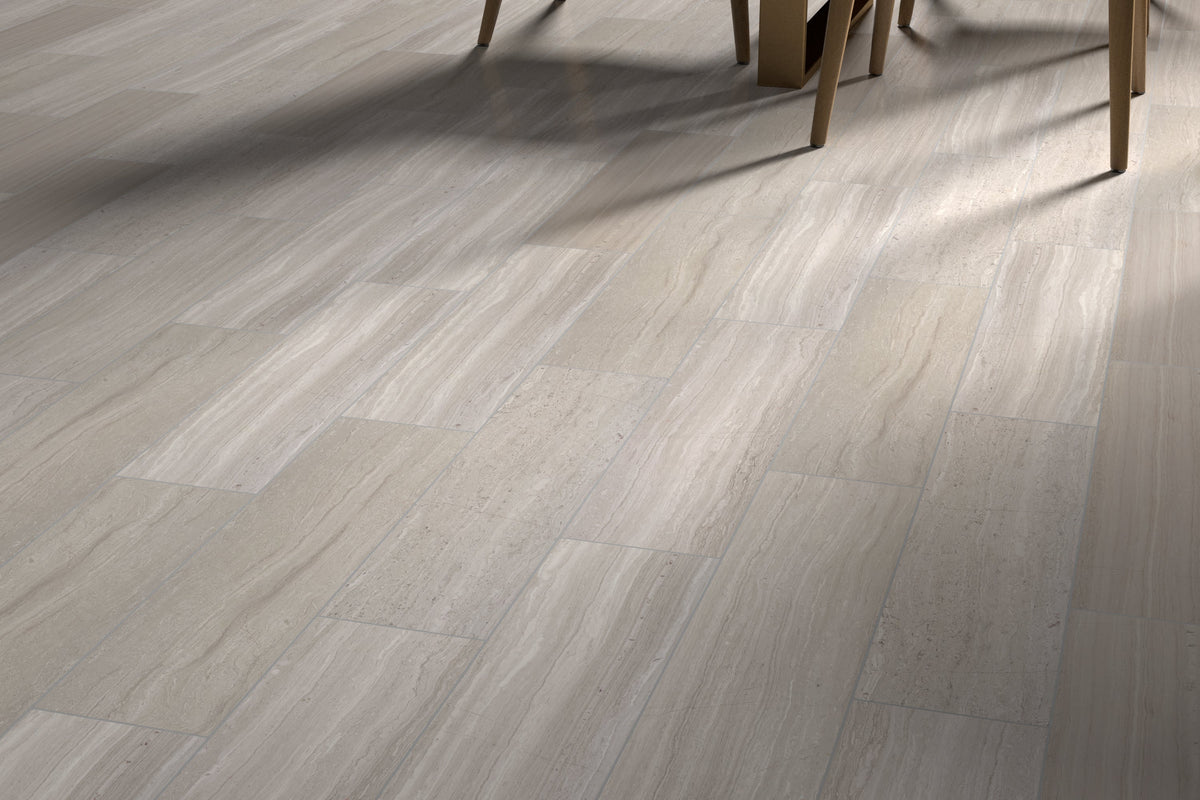 Emser METRO Cream Natural Stone Limestone Border Tile, Honed (12-in x 12-in)