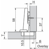 Blum Modul Full-Overlay Frameless Cabinet Hinge (2-Pack)