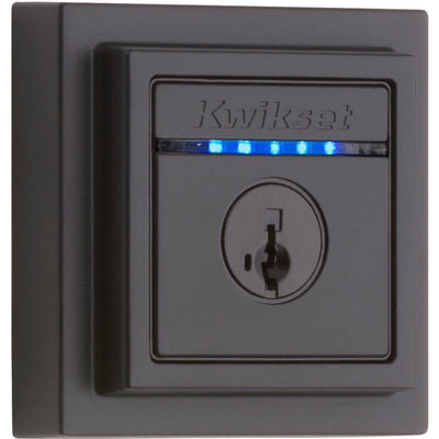 Kevo 2nd Gen Contemporary Square Matte Black Single Cylinder Touch-to-Open Bluetooth Smart Lock Deadbolt - Super Arbor