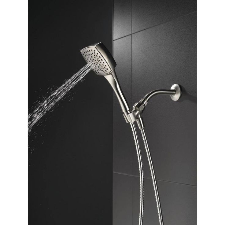 Everly 4-Spray 4.4 in. Single Wall Mount Handheld Shower Head in Brushed Nickel
