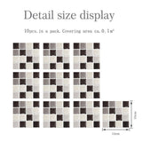 10/20 Pieces Backsplash Tile for Kitchen Mosaic Square Peel and Stick Tile, 3.94x3.94