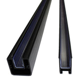 Vista 8 ft. Aluminum Stair Top and Bottom Rail Pack in Textured Black - Super Arbor