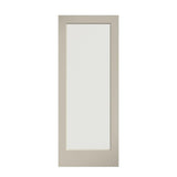 28 in. x 80 in. 1-Lite Clear Glass True Divided White Finished Solid Core Wood French Interior Door Slab - Super Arbor