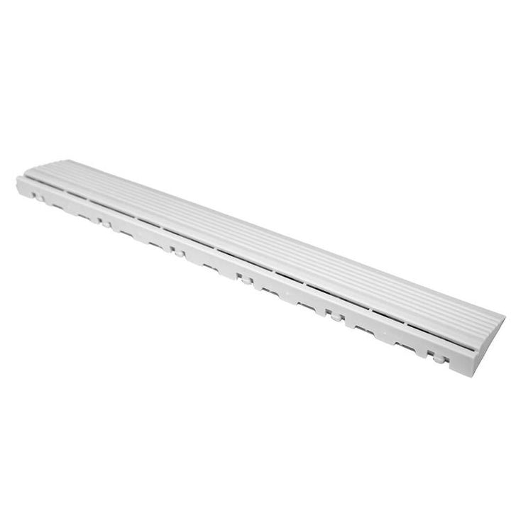 Swisstrax 15.75 in. Artic White Pegged Edging for 15.75 in. Swisstrax Modular Tile Flooring (2-Pack)