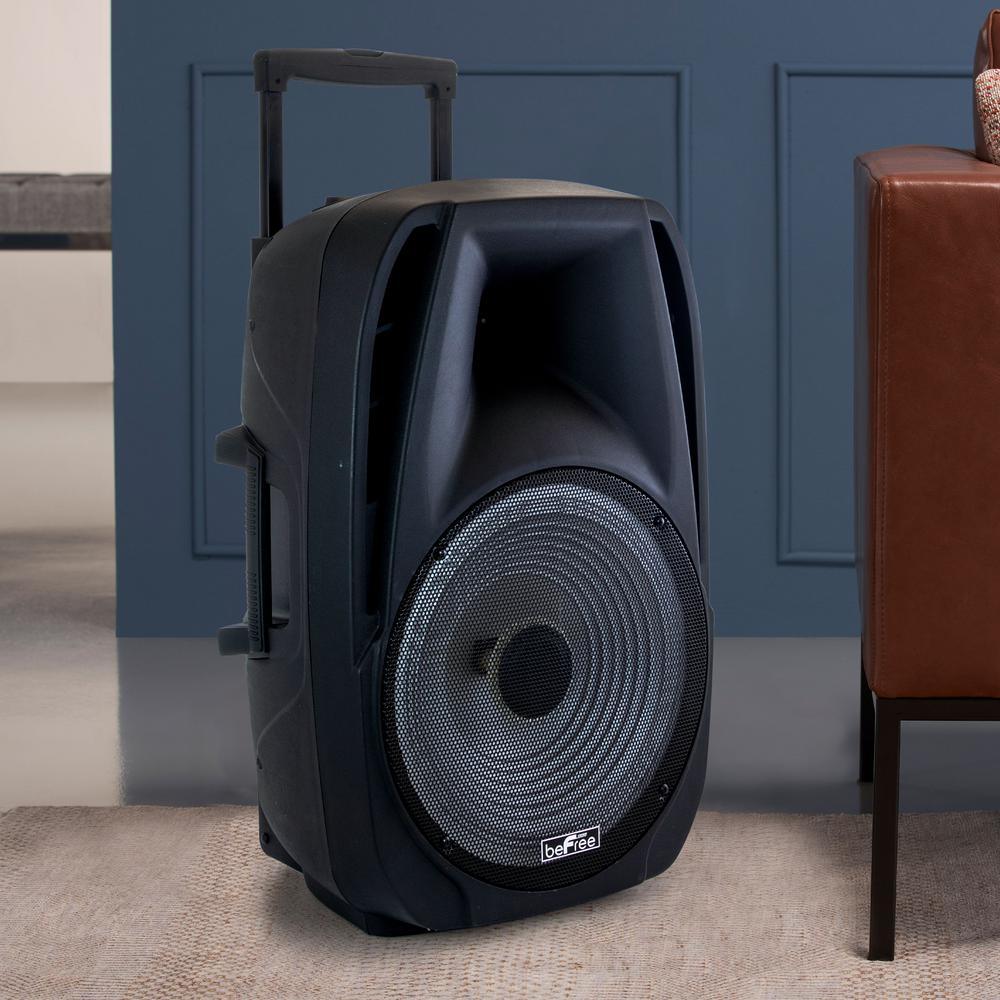 15 in. Portable Bluetooth Speaker with Sound/Volume Reactive Lights - Super Arbor