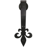 72 in. Dark Oil-Rubbed Bronze Fleur-De-Lis Sliding Barn Door Track and Hardware Kit