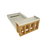 Base'N Bench 34 in. x 60 in. Single Threshold Shower Base and Bench Kit with Right Drain and Matte Black Grate - Super Arbor