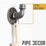 1/2 in. Black Steel Pipe Wall Hook Kit (3-Pack)