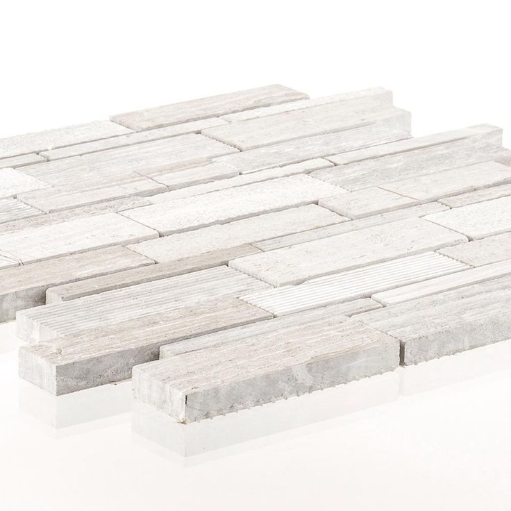 Jeffrey Court Tranquil Stone Grey 10.75 in. x 12.875 in. x 9.5 mm Interlocking Textured Limestone Mosaic Tile