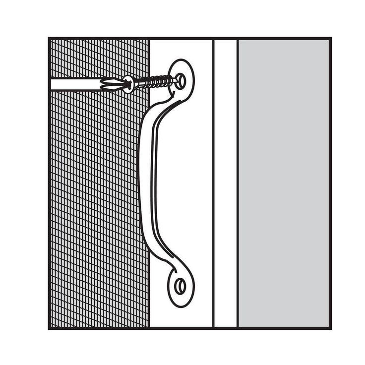 4-7/8 in. Black Light Duty Door Pull